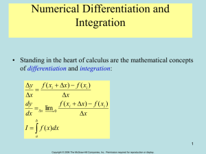 Numerical Differentiation and Integration Part 6