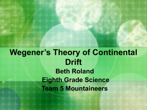 Wegener's Theory of Continental Drift