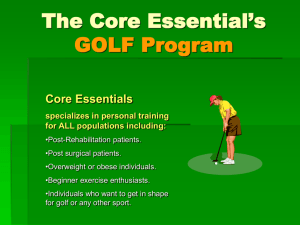 Golf Program - Core Essentials