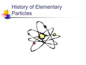 History of Elementary Particles