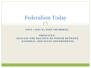 Federalism Today