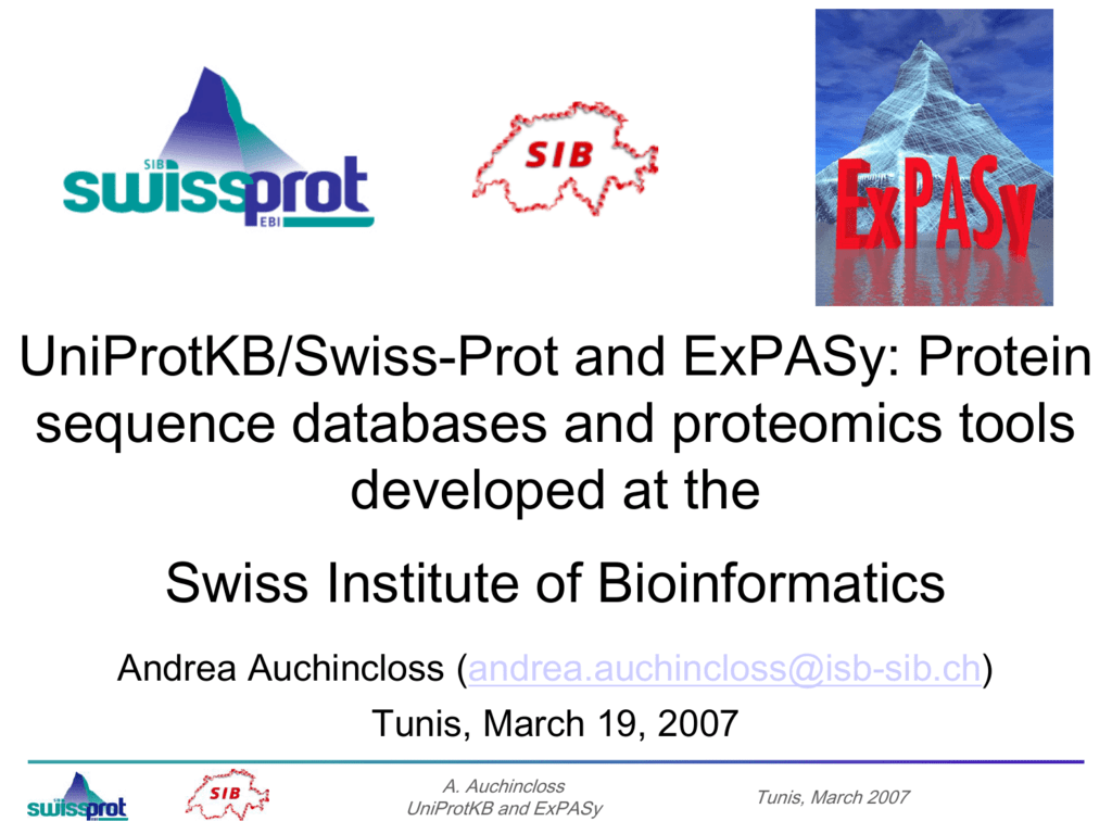 Uniprotkb Swiss Prot And Expasy Protein