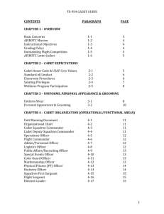 TX-954 CADET GUIDE CONTENTS PARAGRAPH PAGE CHAPTER