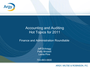 Argy, Wiltse & Robinson, PC - Finance and Administration Roundtable