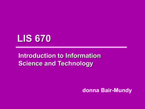 Introduction to LIS 670