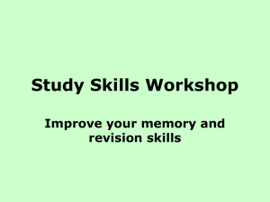Improve your memory and revision skills