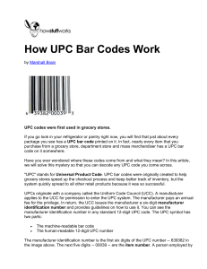 How UPC Bar Codes Work