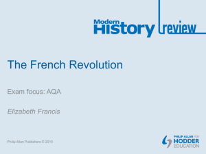 Exam focus: AQA: The French Revolution