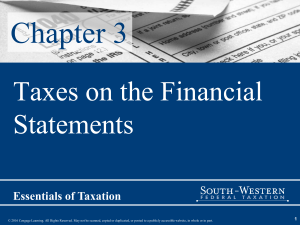 Taxes on the Financial Statements