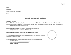 Latitude and Longitude Workshop