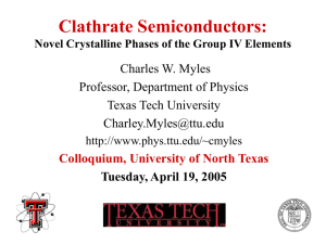 Clathrate Colloquium, 2005 - Department of Physics