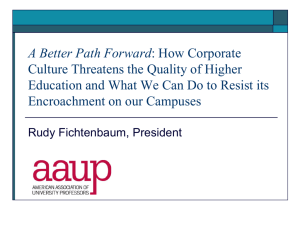 A Better Path Forward - American Association of University Professors
