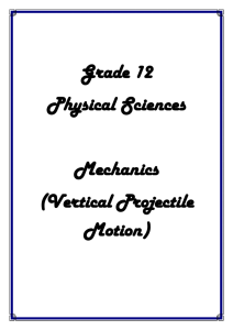 Grade 12 Physical Sciences (Mechanics