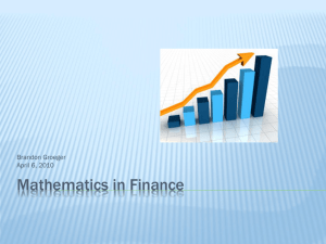 Finance - Mathematics