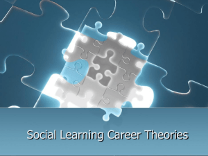 Career Theory III Social Learning (LTCC, Happenstance, Social