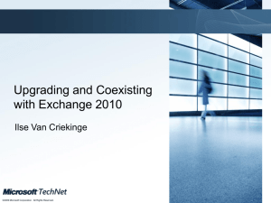 Upgrading and Coexisting with Exchange 2010