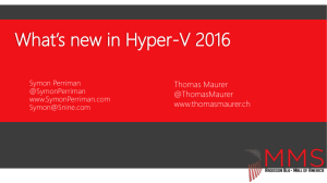 MMS 2015 Hyper V 2016