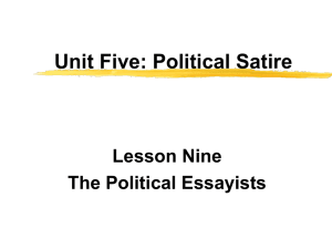 Unit Five: Political Satire