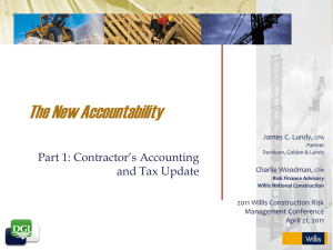 Charlie Woodman Willis - Contractors Accounting and Tax Update