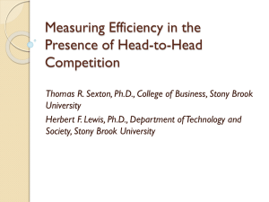 Measuring Efficiency in the Presence of Head-to