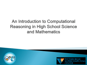 Computational Reasoning in High School Science and