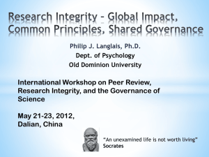 Powerpoint Slides - International Workshop on Peer Review