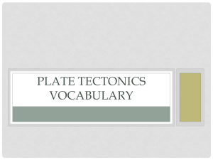 Plate Tectonics Vocabulary