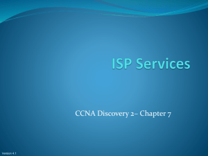 ISP Services - Cisco Networking Academy