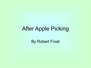 After Apple Picking - MrsMacsYear12English