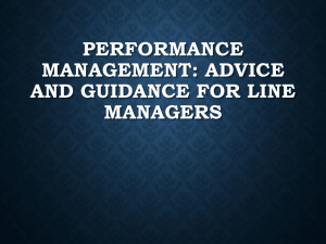Advice to Line Managers