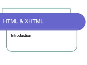 html & xhtml - Seattle Central College