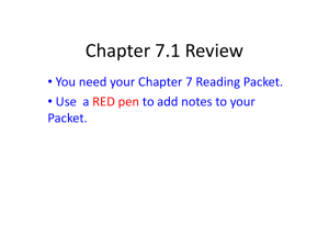Chapter 7.1 Review