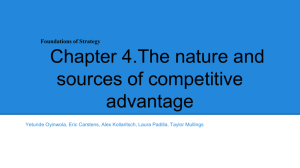Foundations of Strategy Chapter 4.The nature and sources of