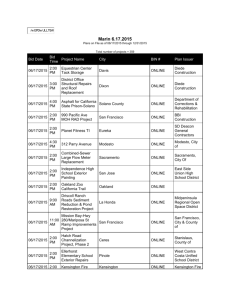 Marin 6.17.2015 Plans on File as of 06/17/2015 through 12/31/2015