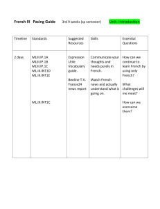 Pacing guide