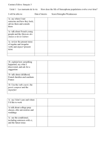 French 3 learning targets (TEB contrat d'eleve)