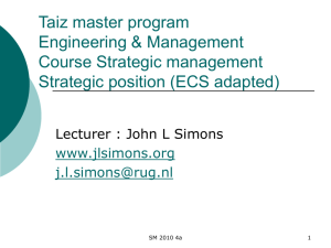 Taiz master program Engineering & Management Course Strategic