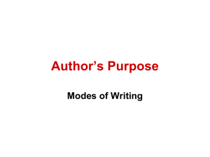 Author's Purpose & Point of View