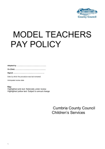 Teachers Model Pay Policy 2013