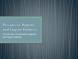 Persuasive Appeals and Logical Fallacies