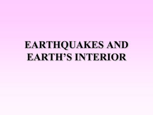 Earthquakes—Earth's Interior
