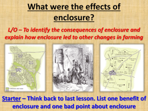 What were the effects of enclosure?