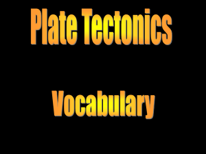 Plate Tectonics Vocab.