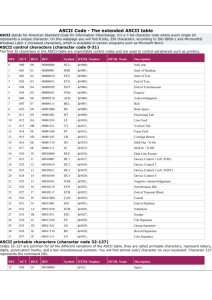 ASCII Code - The extended ASCII table ASCII stands for American