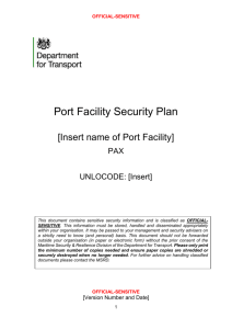 Passenger port security plan template