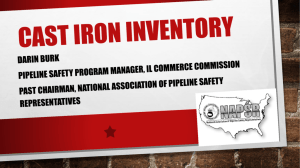 Cast Iron Inventory - National Association of Pipeline Safety