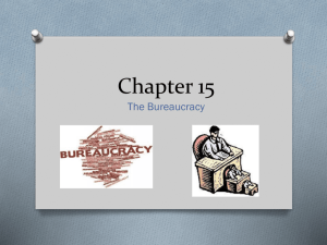 Chapter 15 Bureaucracy
