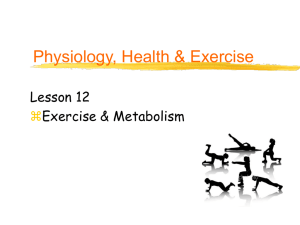 Physiology, Health & Exercise