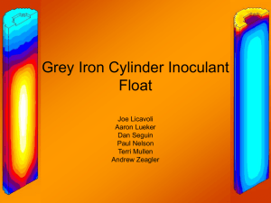 Grey Iron Cylinder Inoculant Float - Materials Science and Engineering