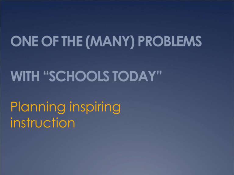 Major Problems In Schools Today